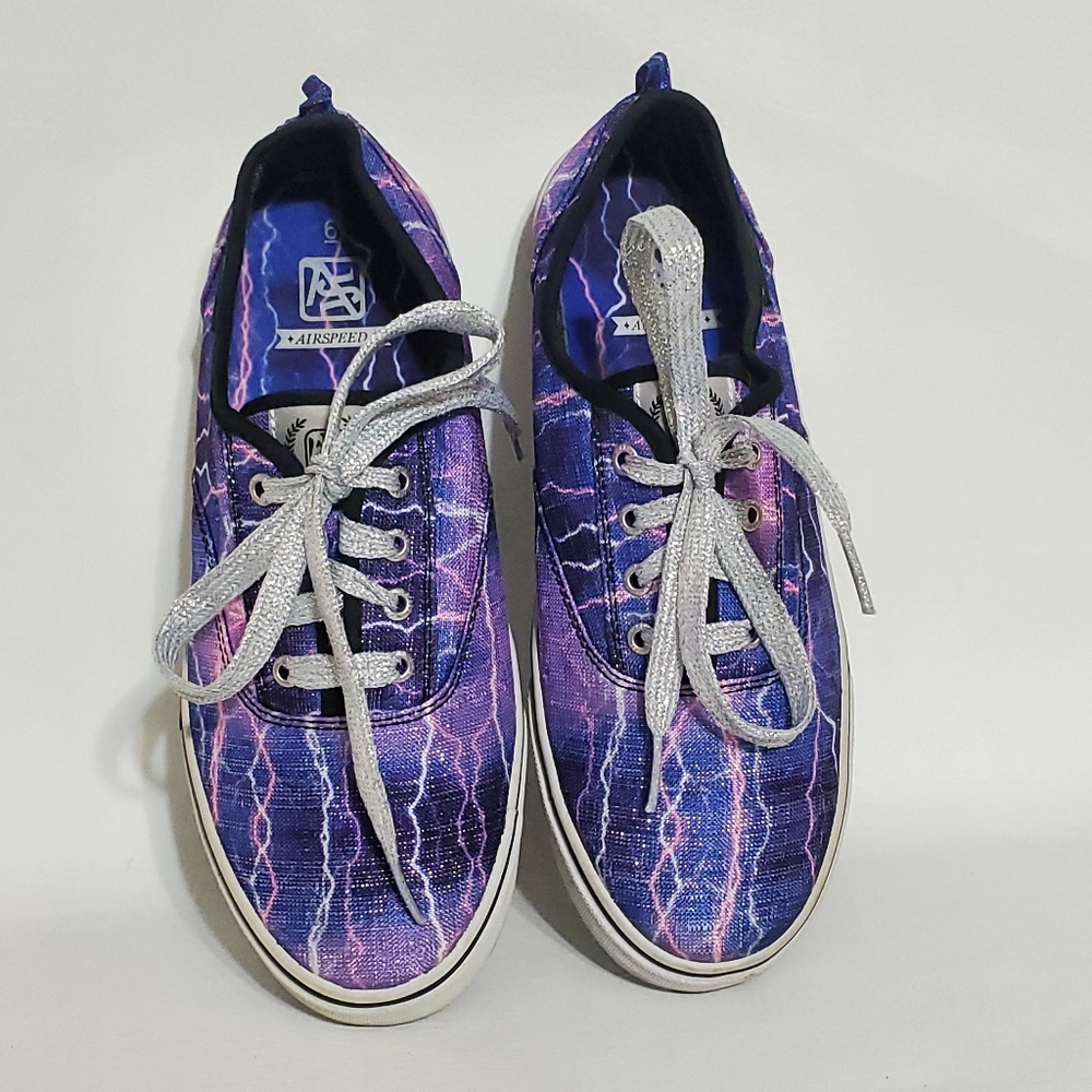 Airspeed Purple Lightning Sneakers Girl's Size 6 Shoes - Picture 5 of 7
